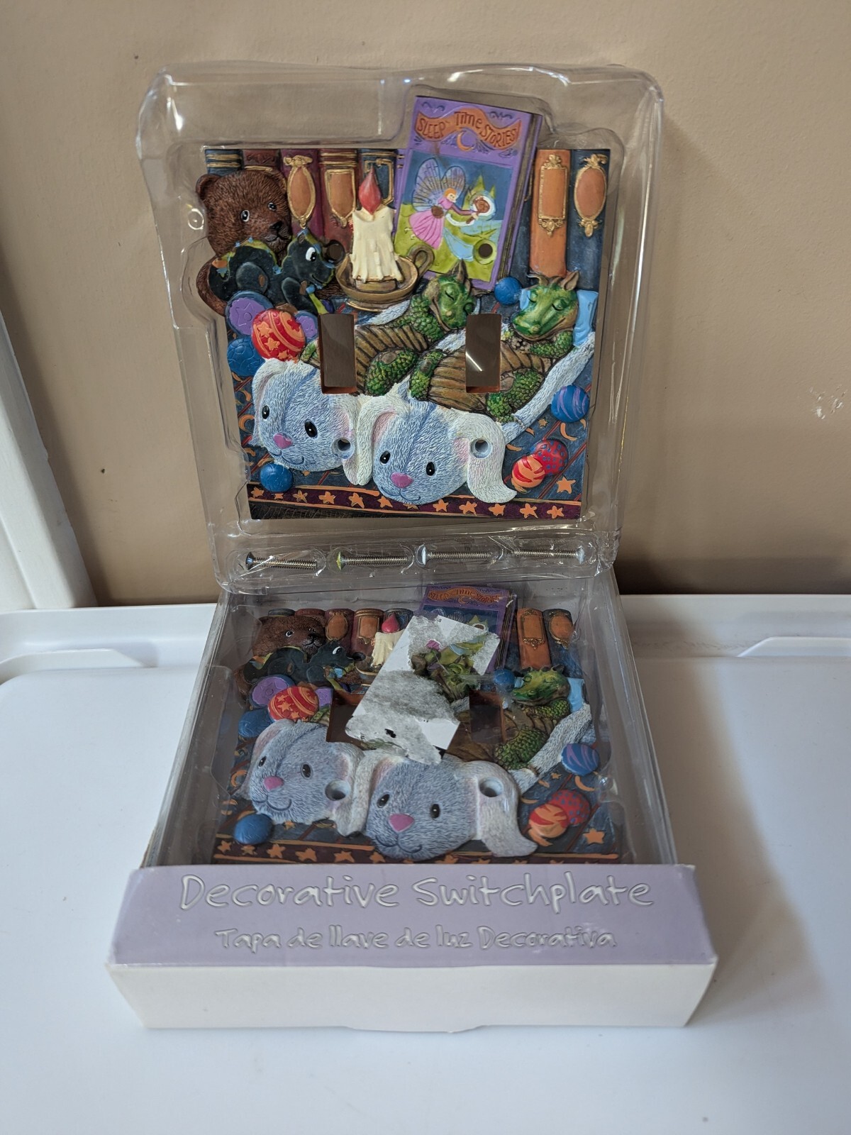 Borders Unlimited *Lot Of 2* Double Toggle Switch plates – Bed Time Stories