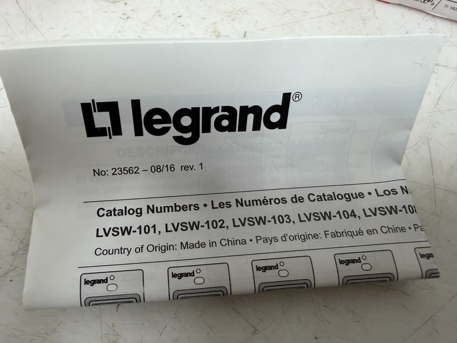 👀NEW LEGRAND WATTSTOPPER WHITE LOW VOLTAGE LED SWITCH 1 BUTTON LVSW-101-W