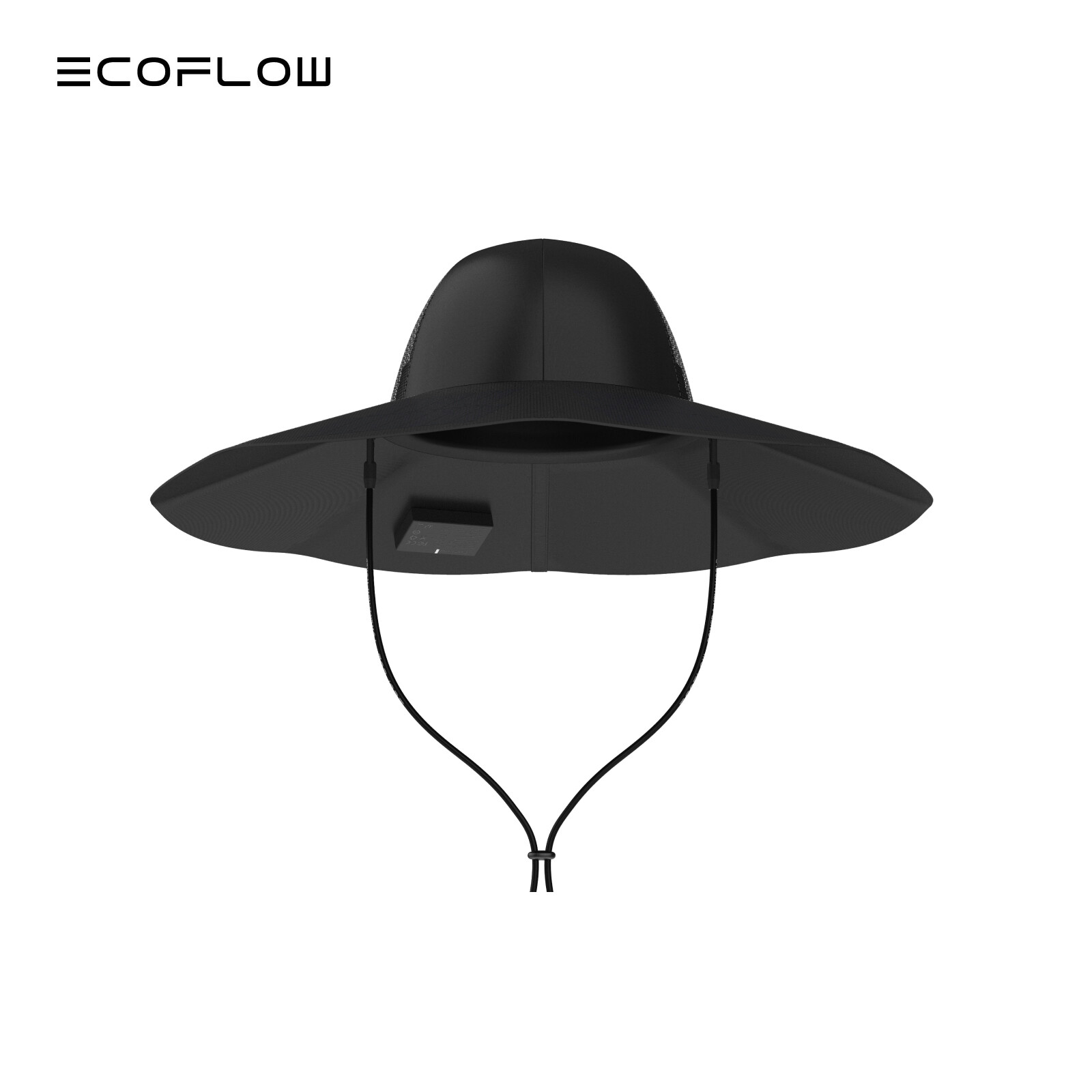EcoFlow Power Hat Solar Charging Bucket Fishing Hat Dual USB-A/C Ports 22.8 in