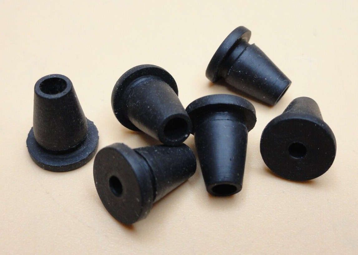 Black Silicone Rubber Grommet Plug Bungs Cable Wiring Protect 4mm Wire (Qty 100)