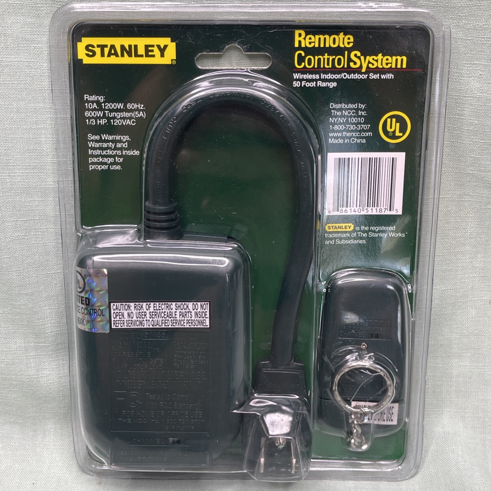 Stanley Remote Control System Wireless Indoor Outdoor 50 Ft Range Sealed
