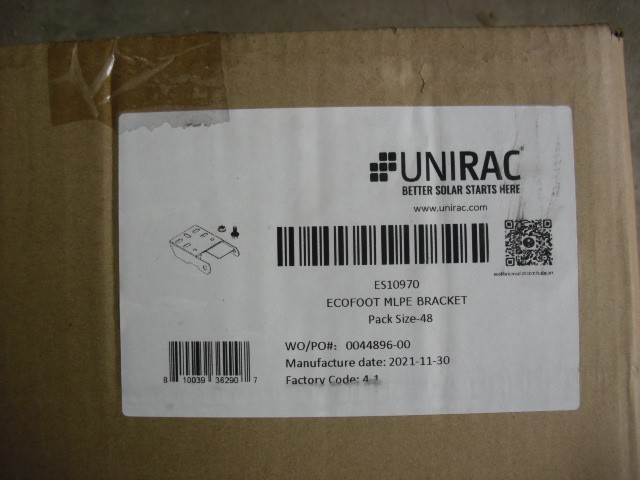 Lot of (10) Unirac solar microinverter bracket Ecofoot MLPE BRACKET ES10970