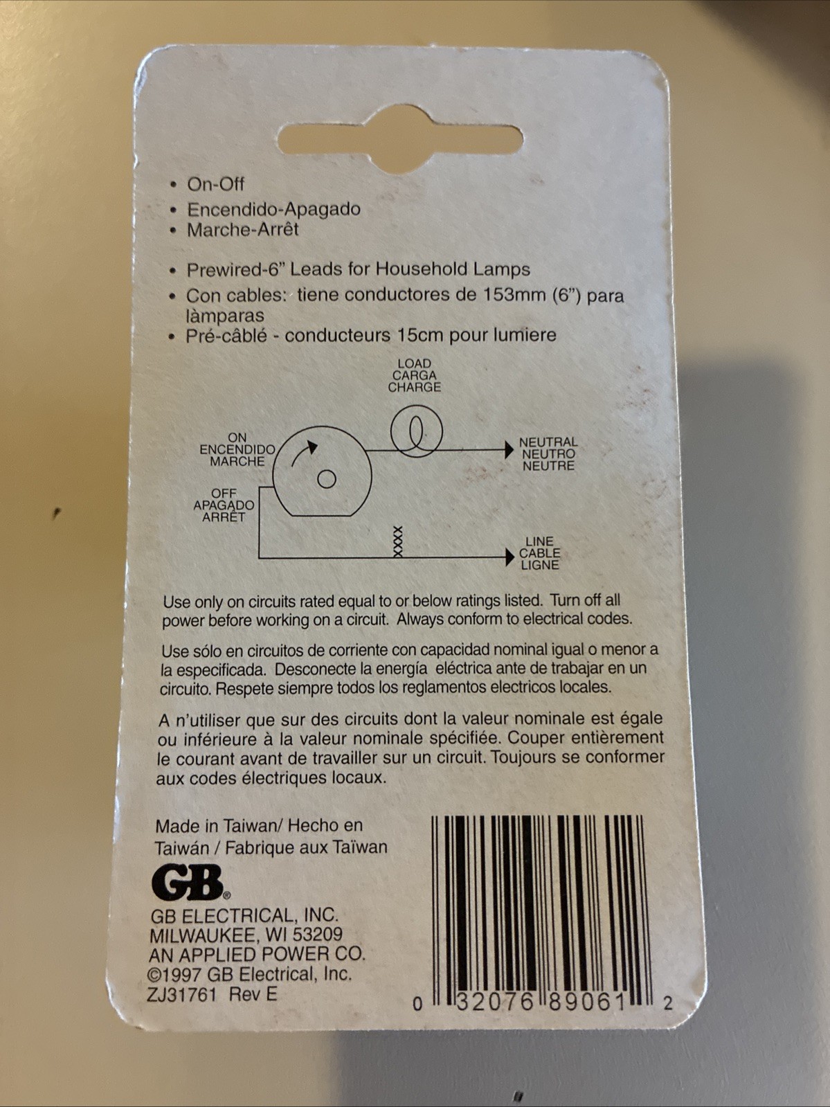 Gardner Bender GSW-61 Rotary Switch, Bright Brass, 125-Volt, 6-Amp – Quantity 2