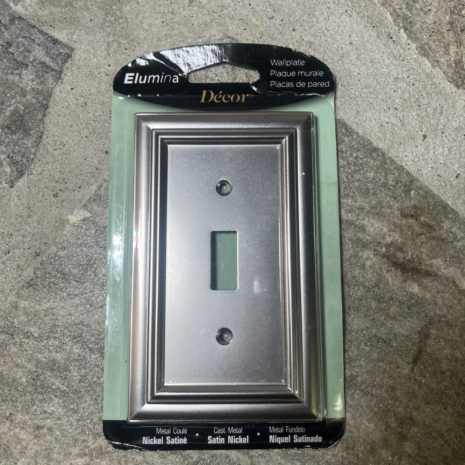 ELUMINA ~ DECOR ~ WALLPLATE ~ CAST METAL ~ SATIN NICKEL ~ Q105887CCAJ ~ NEW
