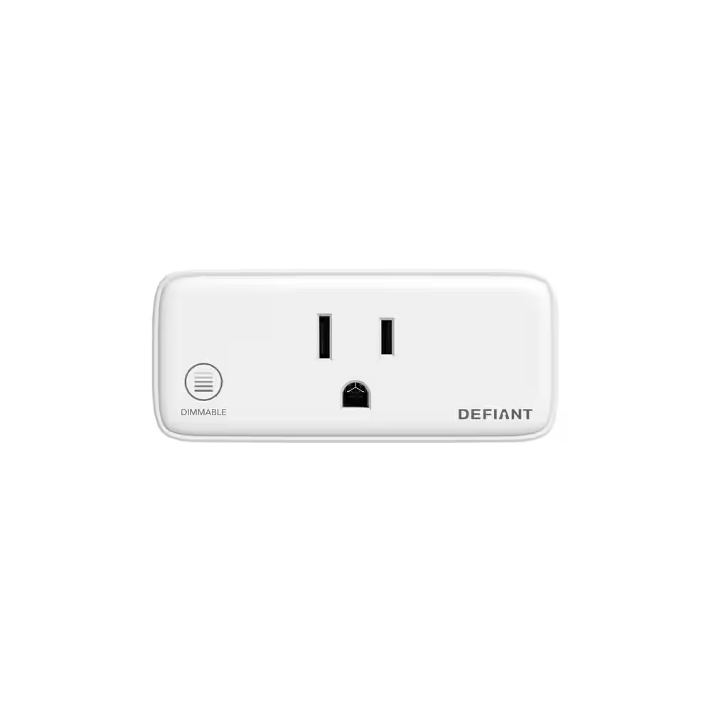 120-Volt Indoor Smart Stackable Dimmer and Timer Wi-Fi Bluetooth Single Plug Out