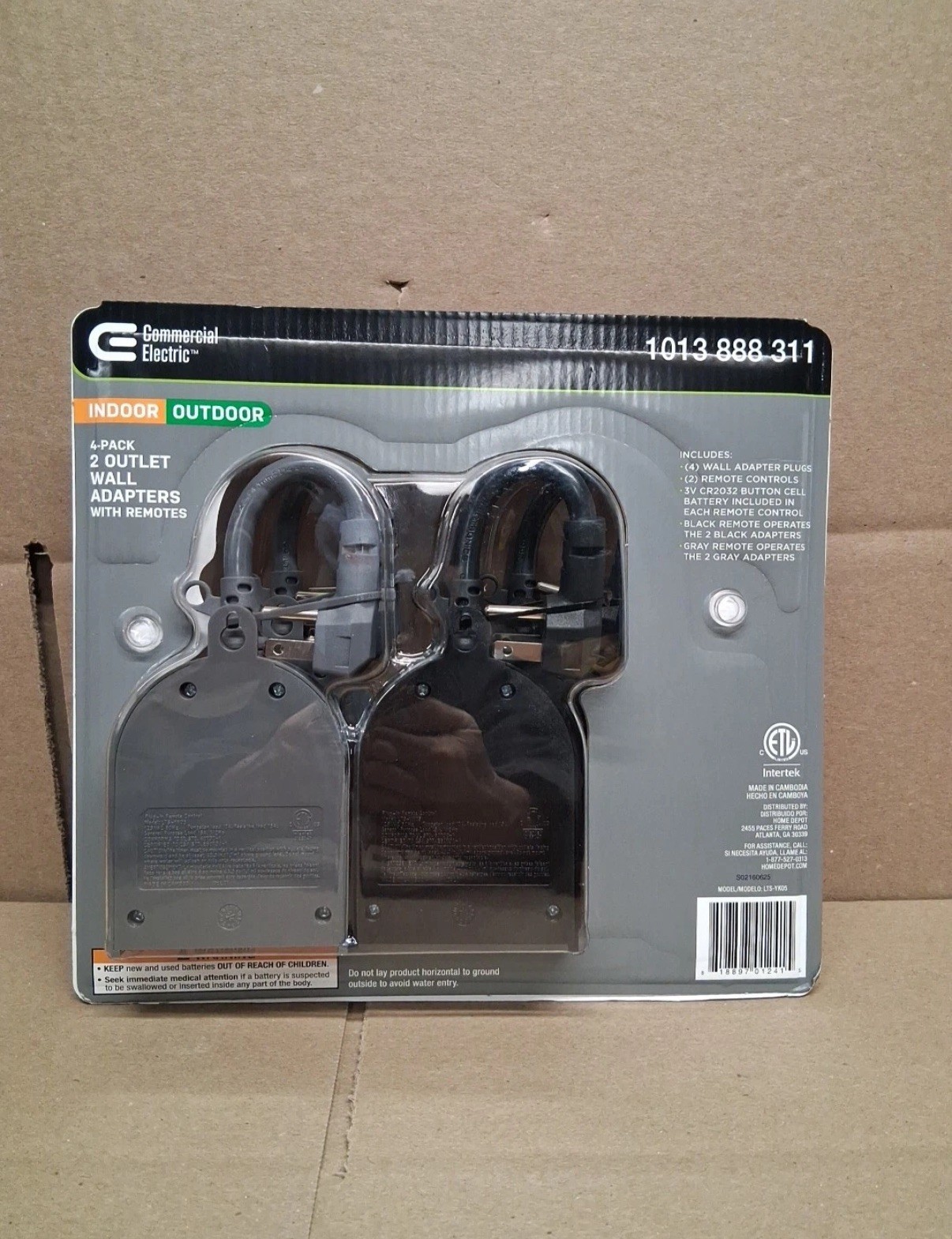 Commercial Electric 4 Pk. 2 Outlet Wall Adapters With Remotes 1013 888 311