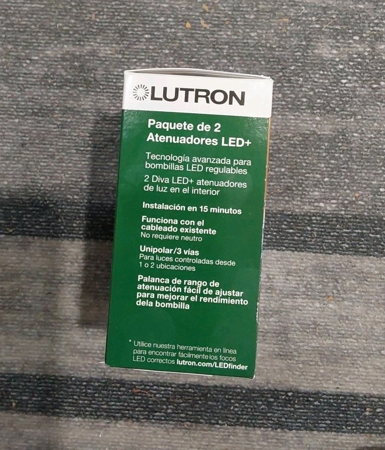 Lutron DVCL-153P-WH-2 LED+ Diva Dimmer 2 Pack Single Pole 3-Way White NEW F2