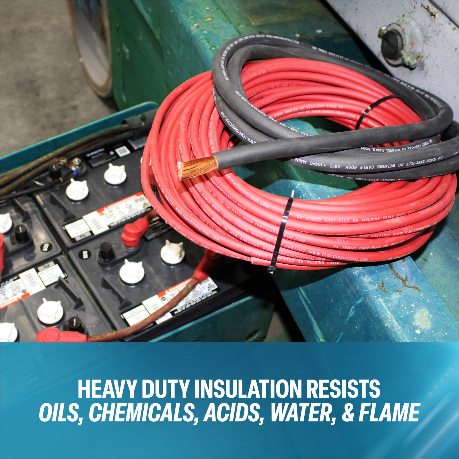 WELDING CABLE 4 AWG 60′ 30’BLACK 30’RED FT BATTERY USA Gauge Copper AWG Solar