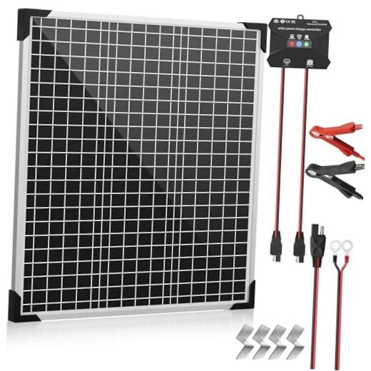 50W 24V Solar Panel Kit, Solar Battery Maintainer with MPPT Charge 50W-24V