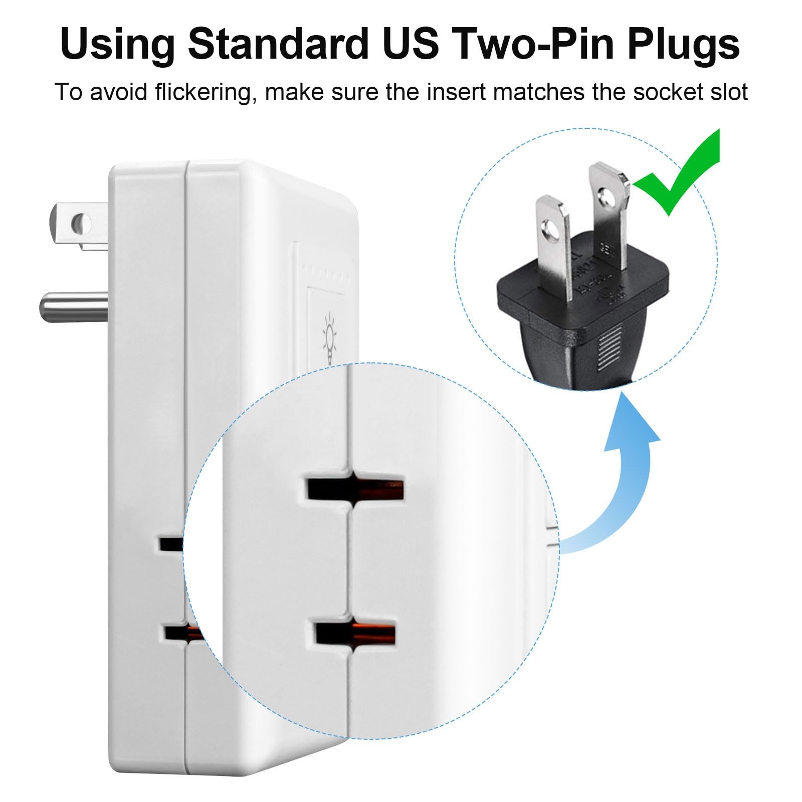 Plug-in Dimmer, Wireless Dimmer Plug with Remote, 2.4GHz Dual Outlets Switch …