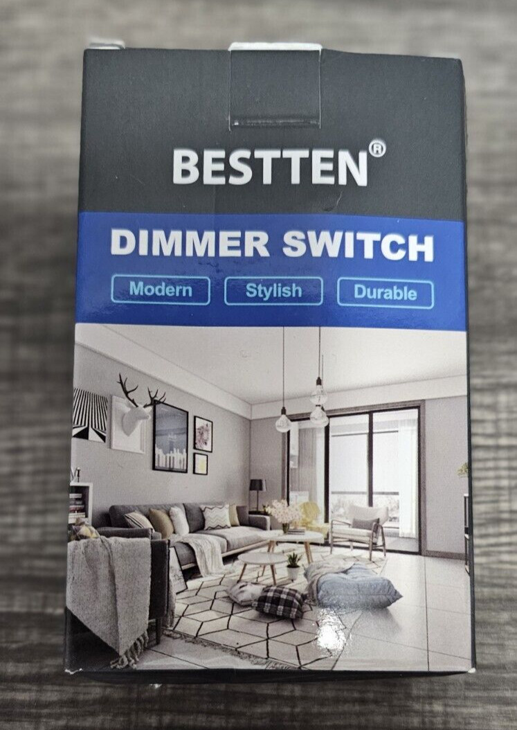 Bestten Dimmer Light Switch – Single Pole or 3-Way for LED / Incandescent / CFL