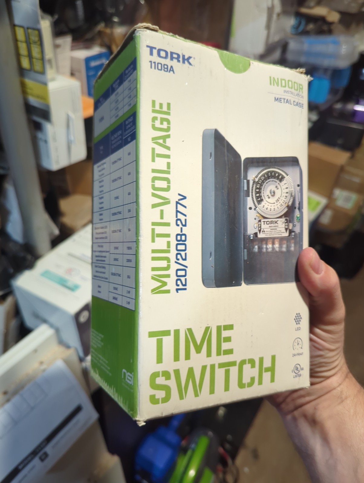 TORK 1109A Electromechanical Timer,24 hr,DPST,Metal 206X85