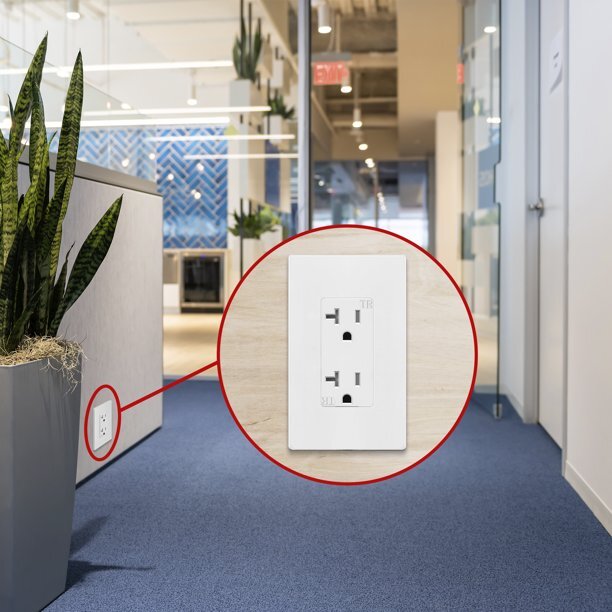 Outlet Decora Duplex Receptacle 15/20 Amp 125 Volt Tamper Resistant White 10pack