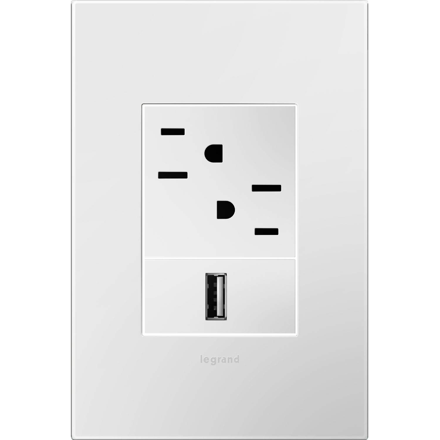 Legrand Gloss WhiteonWhite 1Gang + Wall Plate AWP1G3WHW44P 4 Pack