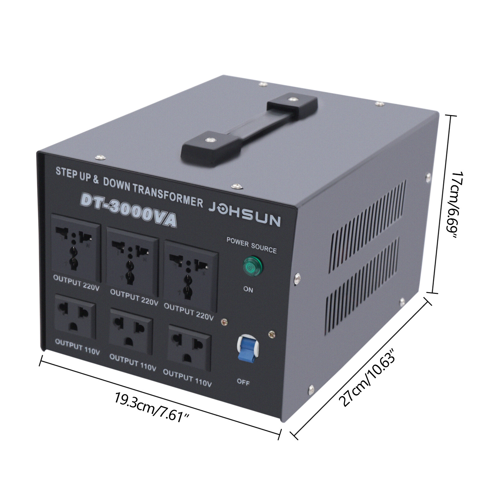 3KW Step Up/Down Transformer Regulator/Stabilizer 110V-220V 220V-110V Voltage