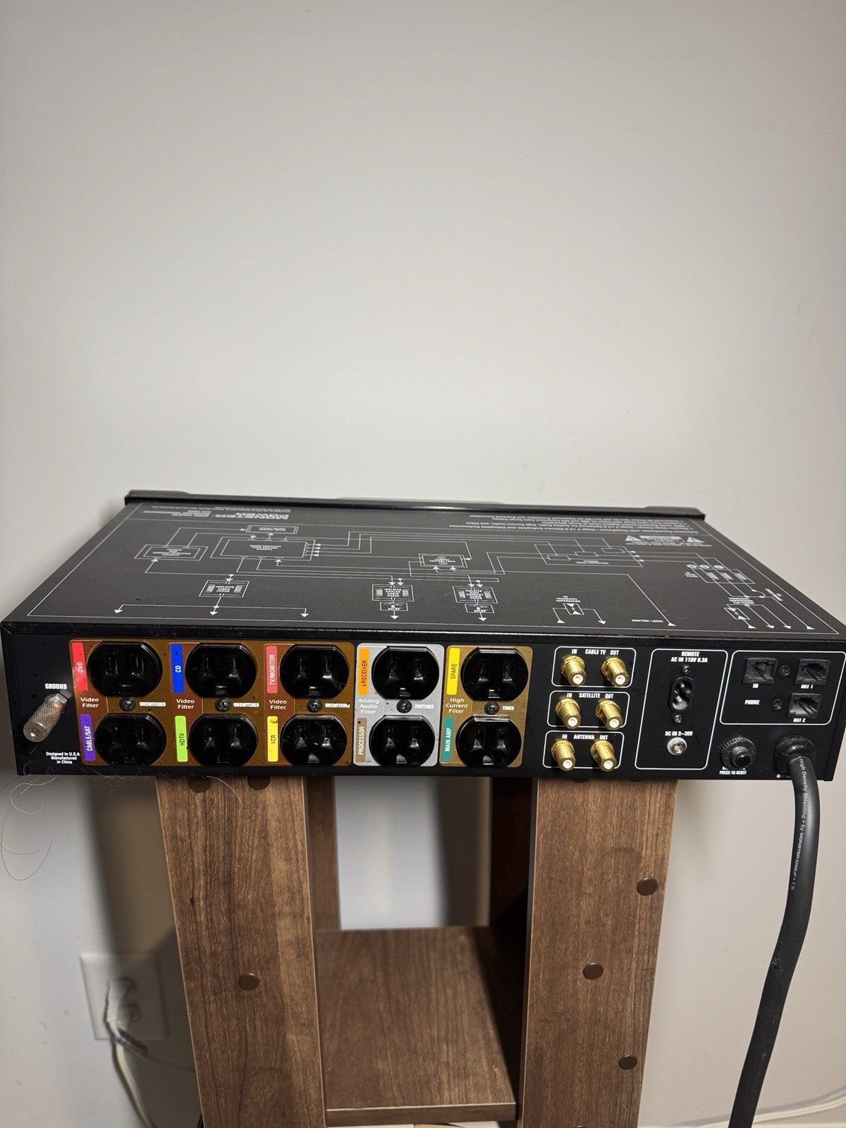 Monster Power HTS 2600 MKII Surge Protector Black/Silver – Great Condition