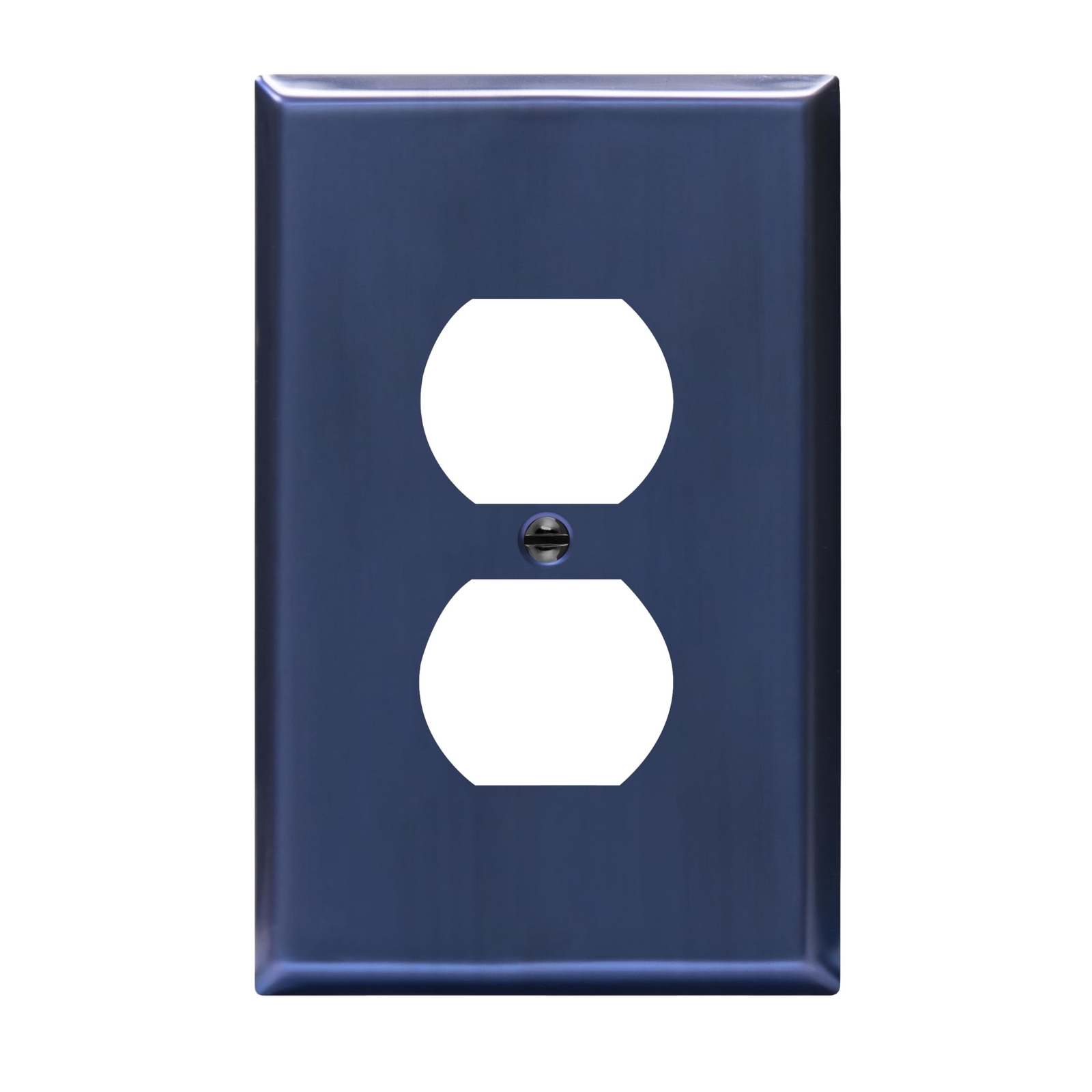 LIDER Duplex Receptacle Metal Wall Plate, Impact and Corrosion Resistant, Met…