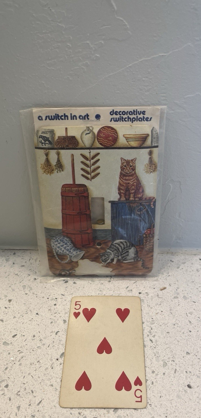 A Switch in Art – Metal Cat Kitten Single Double Light Switch Cover READ CHOOSE