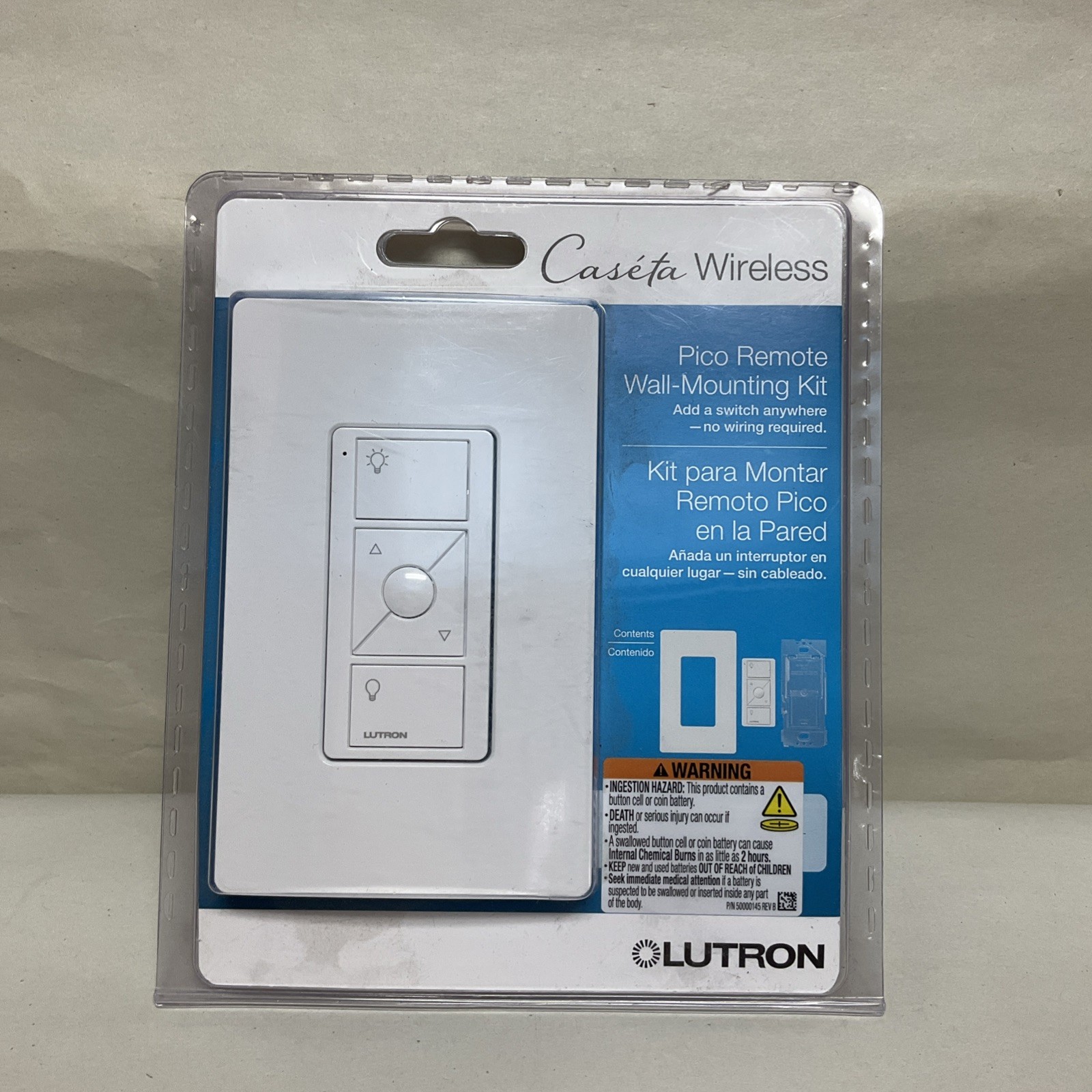 Lutron PJ2-WALL-WH-L01 Remote Control Wall Mounting Kit – White