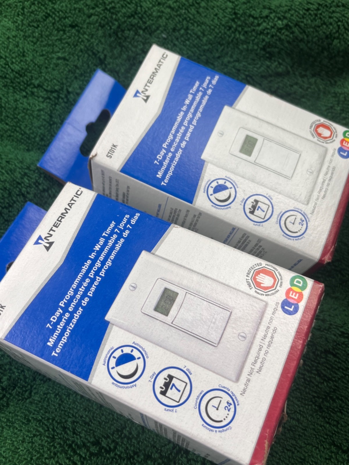 2 Intermatic ST01K Astronomic 7-Day Programmable Digital In-Wall Timer *NEW*
