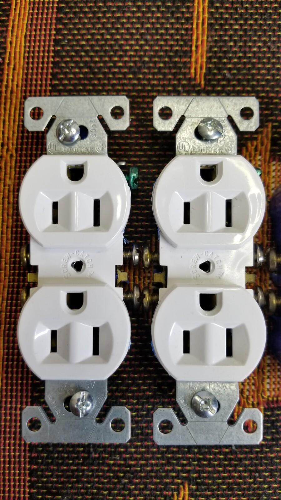 Lot of 6 NOS Cooper Wiring Devices 15 Amp NEMA 5-15 Outlet Receptacle TWR270W