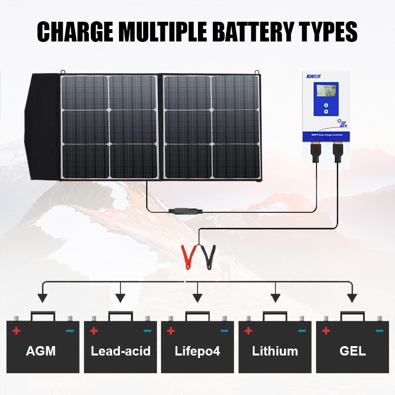 Easun 80A MPPT Solar charge Controller 12V 24V 36V 48V Solar Charger Regulator