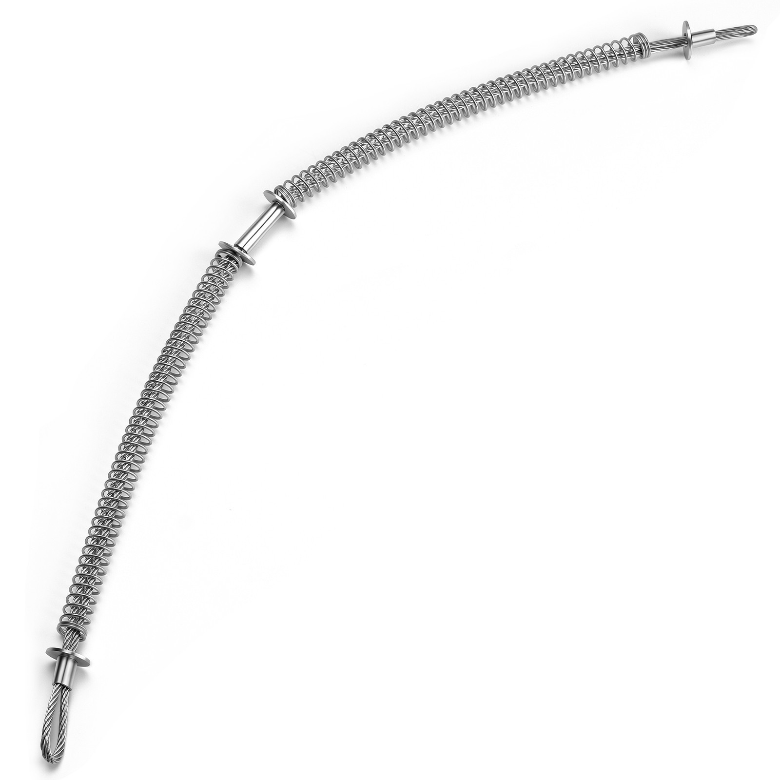 Spring Loaded Hose Restraint 50cm Anti-Whip Safety Cable for Air Hydraulic Lines