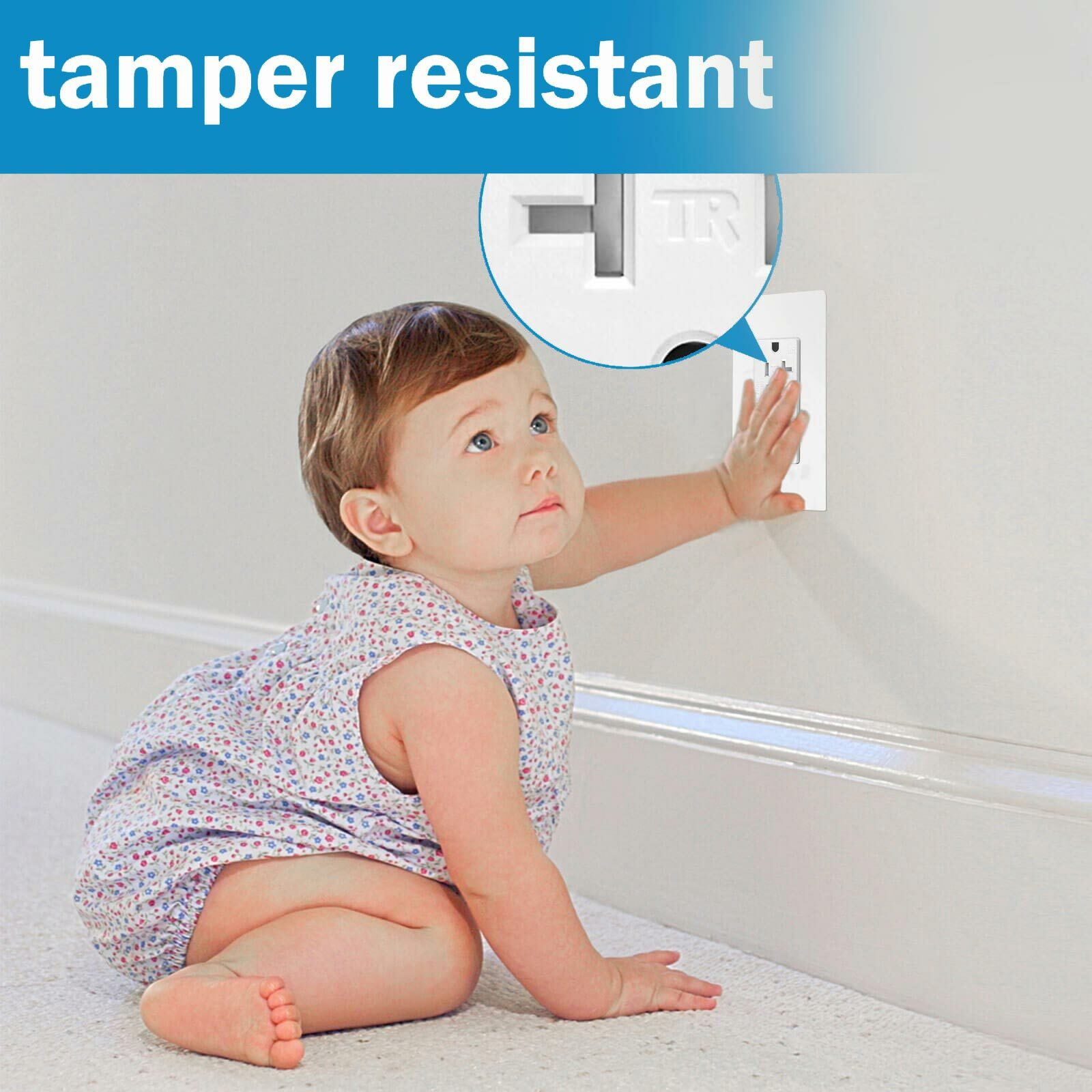 20A Amp GFCI Outlet GFI 110V Decora Receptacle Self-Test TR WR with Cover 2 Pack