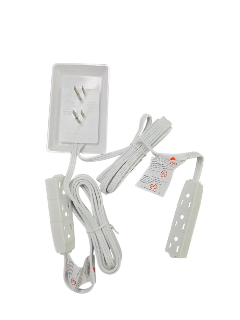 Sleek Socket Original and Patented Flat Ultra-Thin Outlet Concealer 8ft Dual Two