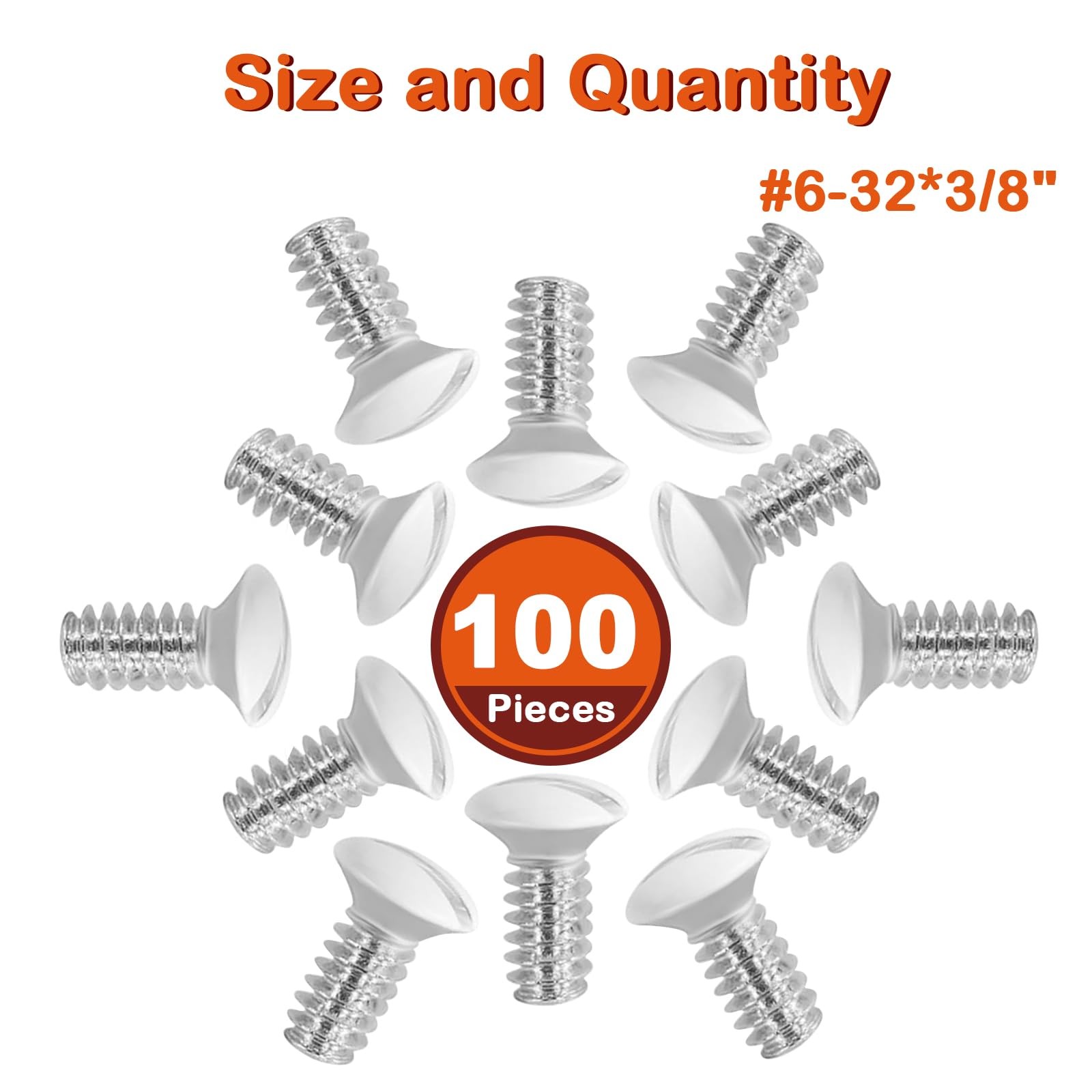100PCS Wall Plate Screws,3/8″ Long 632 Thread,White Outlet Cover Screws,Oval …