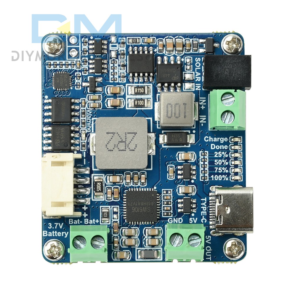 6-24V Solar Panel Power Management Module 5V 3A Supports MPPT, PD QC FCP SFCP