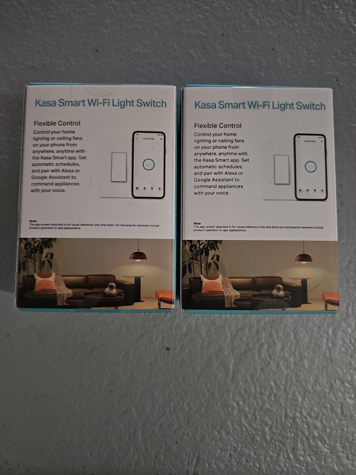 TP-Link Kasa Smart Wi-Fi Light Switch Single Pole KS200 White 2-Pack