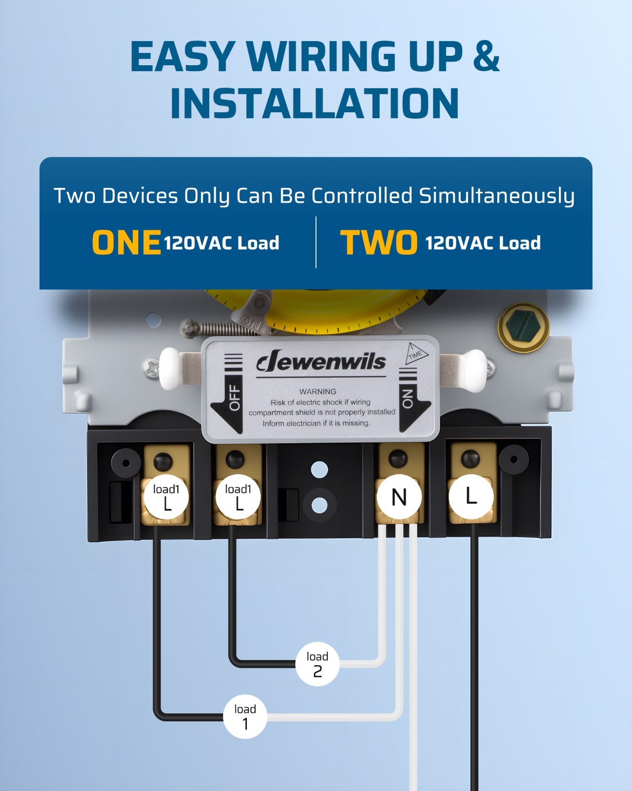 DEWENWILS Heavy Duty Pool Timer, 2HP 40A 120V,24 Hour Programmable ON/Off Switch