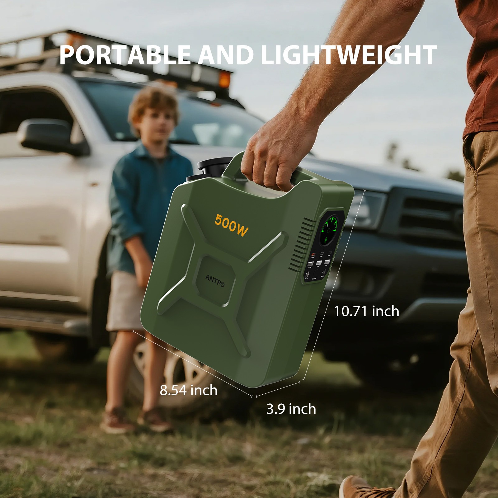 ANTPO 500W 500Wh Portable Power Station Solar Generator for Camping self driving