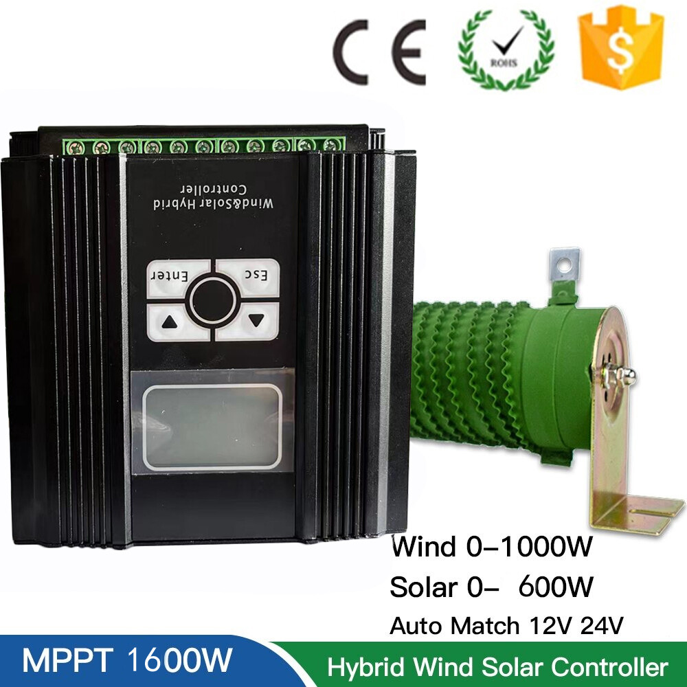 2000W 12V/24V Auto 1000W Wind Turbine 1000W Solar Hybrid MPPT Charge Controller