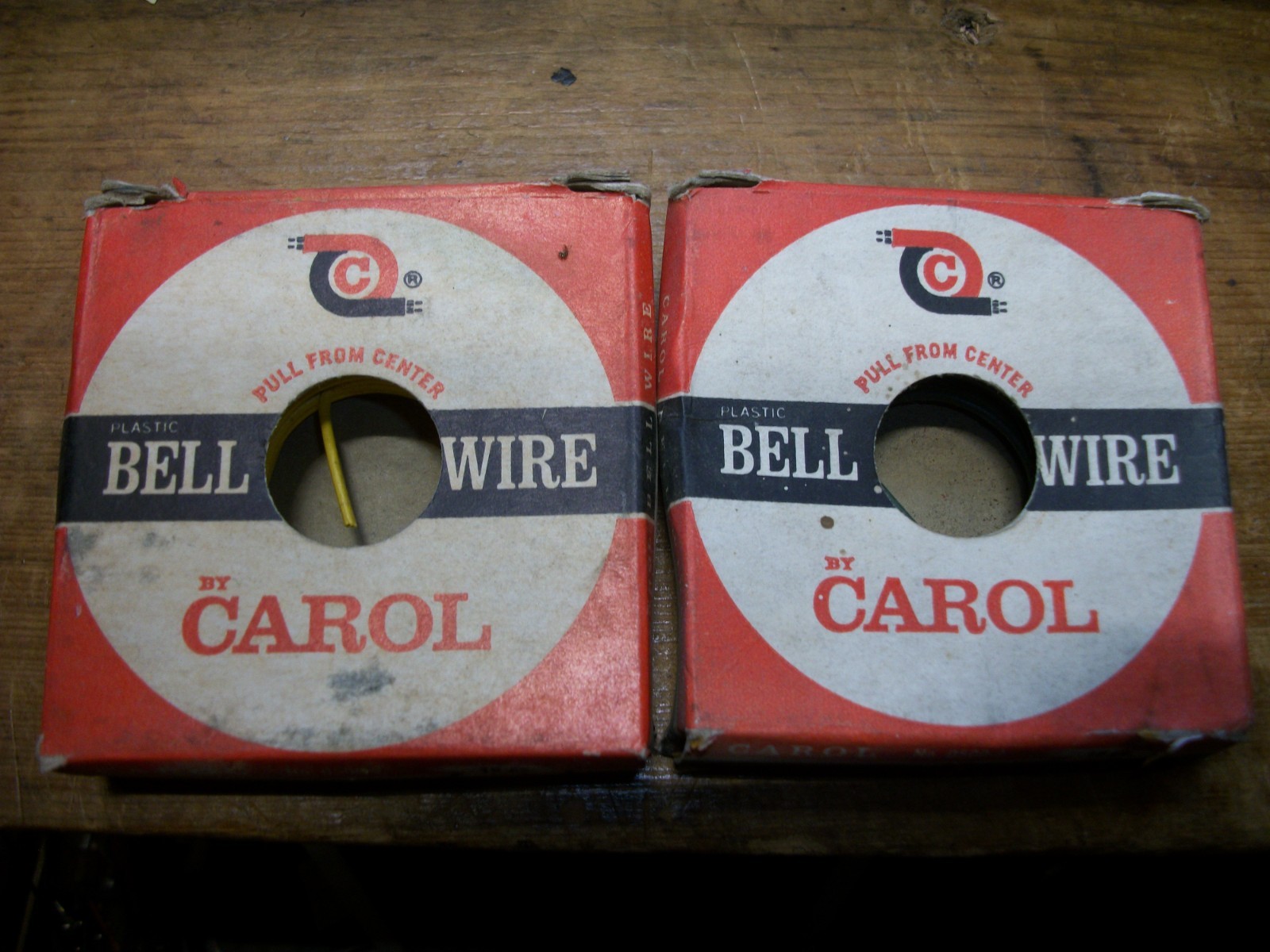 2 Rolls Carol Bell Wire Hobby 1) Green 1) Yellow 18ga 75ft each roll No. 0500-2
