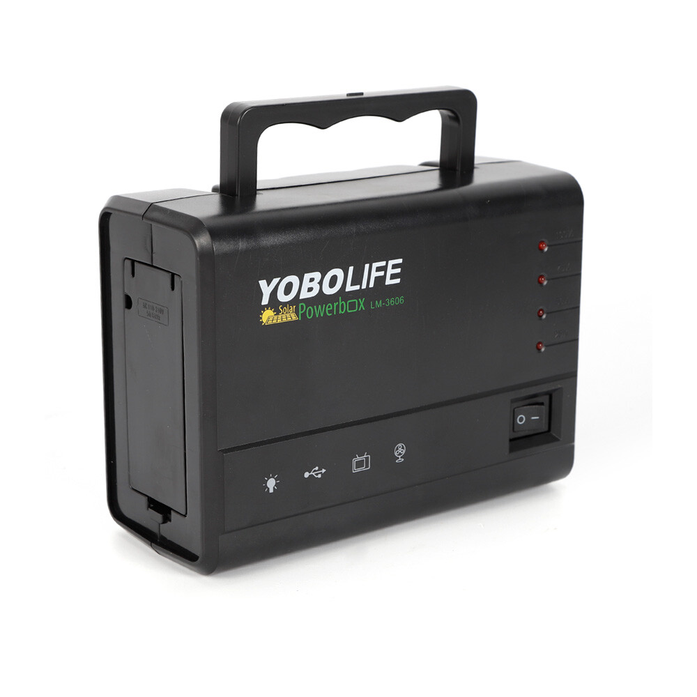 Portable Station Solar Panel Power Inverter Electric Generator Set +4 LED Light