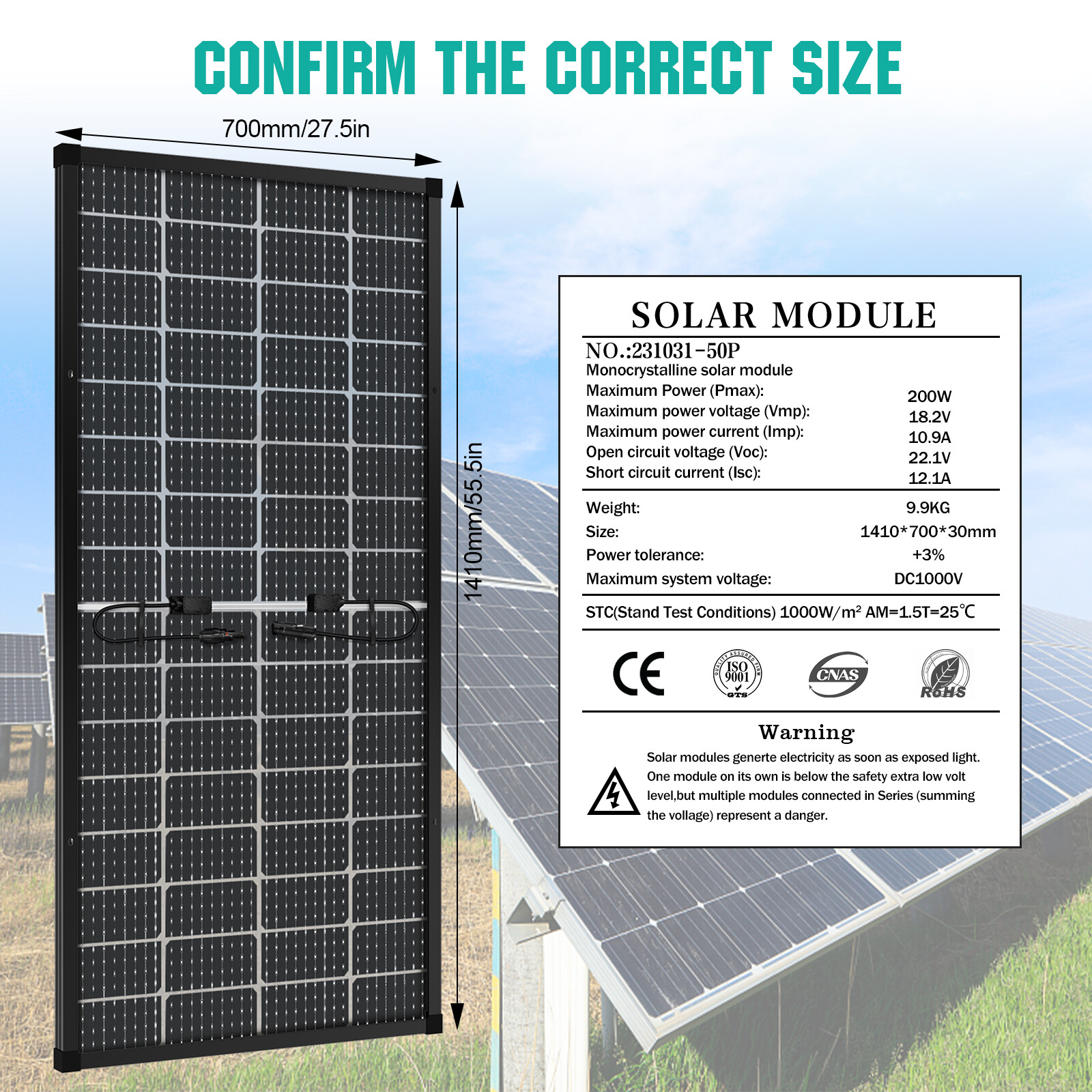 100W 200W 300W 400W Watt 12V Monocrystalline Solar Panel Home RV Charger OffGrid
