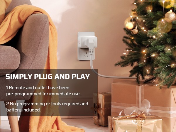 DEWENWILS Remote Control Outlet Electrical Outlet Switch, Wireless Remote Light