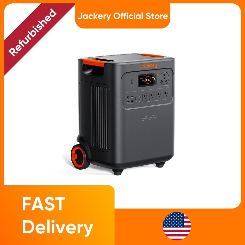 Jackery Refurbished HomePower 3600 Plus Portable Power Station, 3584Wh Battery