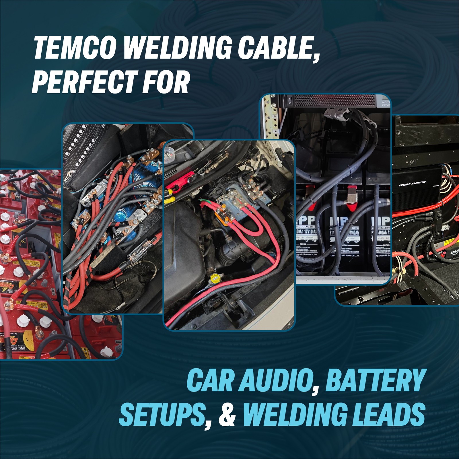 WELDING CABLE 4 AWG 60′ 30’BLACK 30’RED FT BATTERY USA Gauge Copper AWG Solar