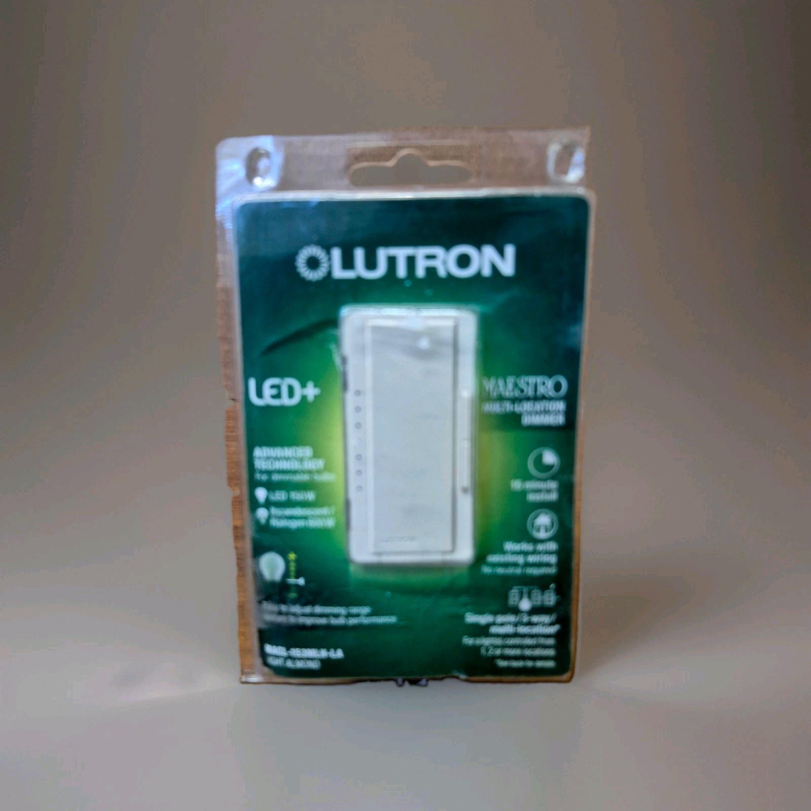 Lutron Maestro LED+ Dimmer Switch for LED Bulbs-150W/Single Pole or Multi Locati