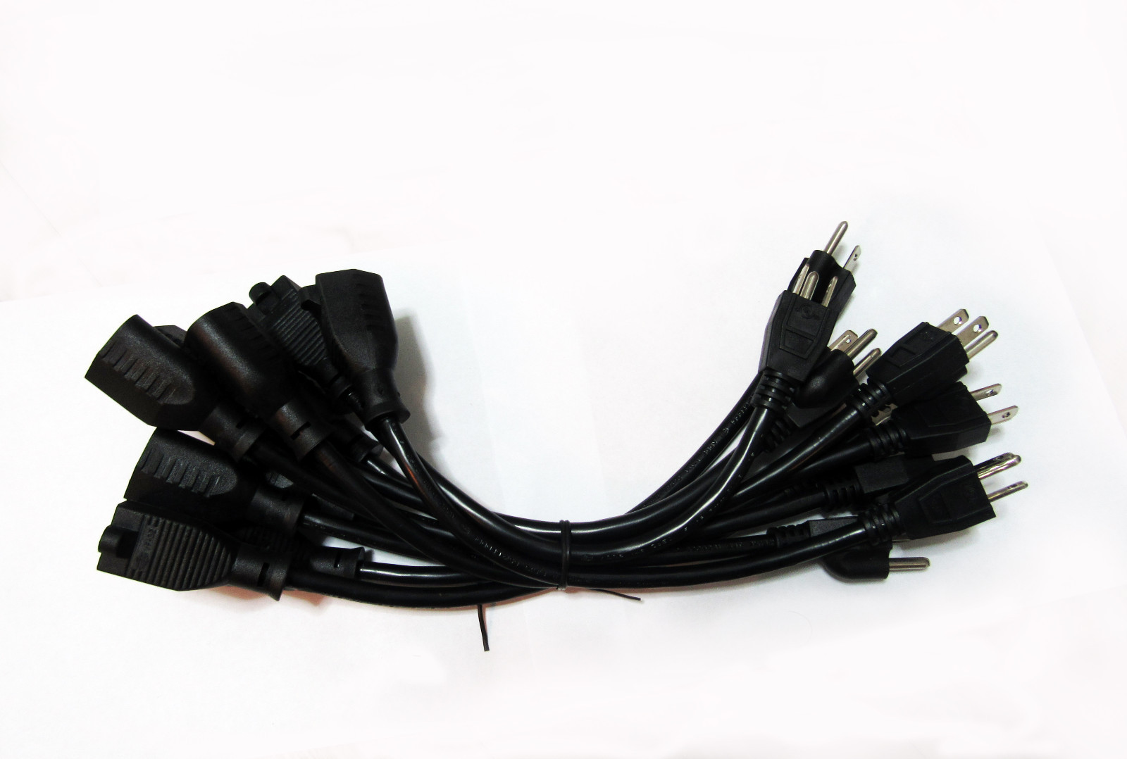 Skallo 10 Pack 1-Foot Upgraded Power Extension Cable Cord Strip Outlet Saver