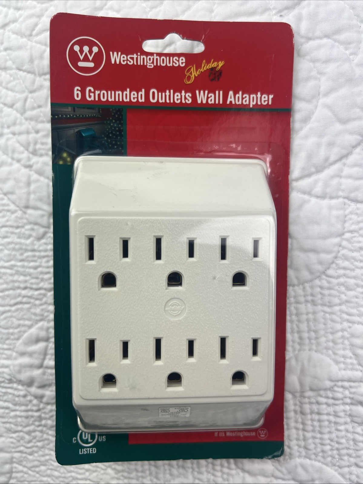 Westinghouse 6 Grounded Outlets Wall Adapter Power Tap