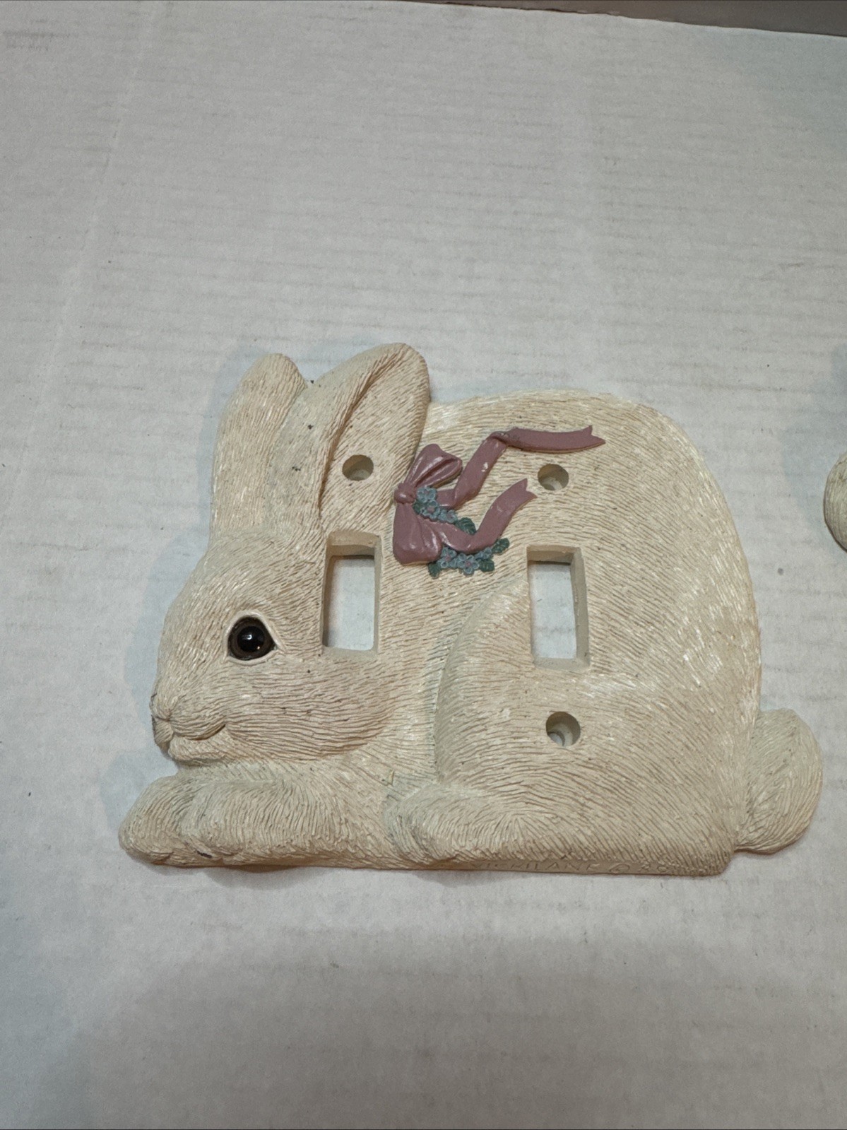 VickiLane 3D Bunny Rabbit Double & Single Light Switch Cover Easter
