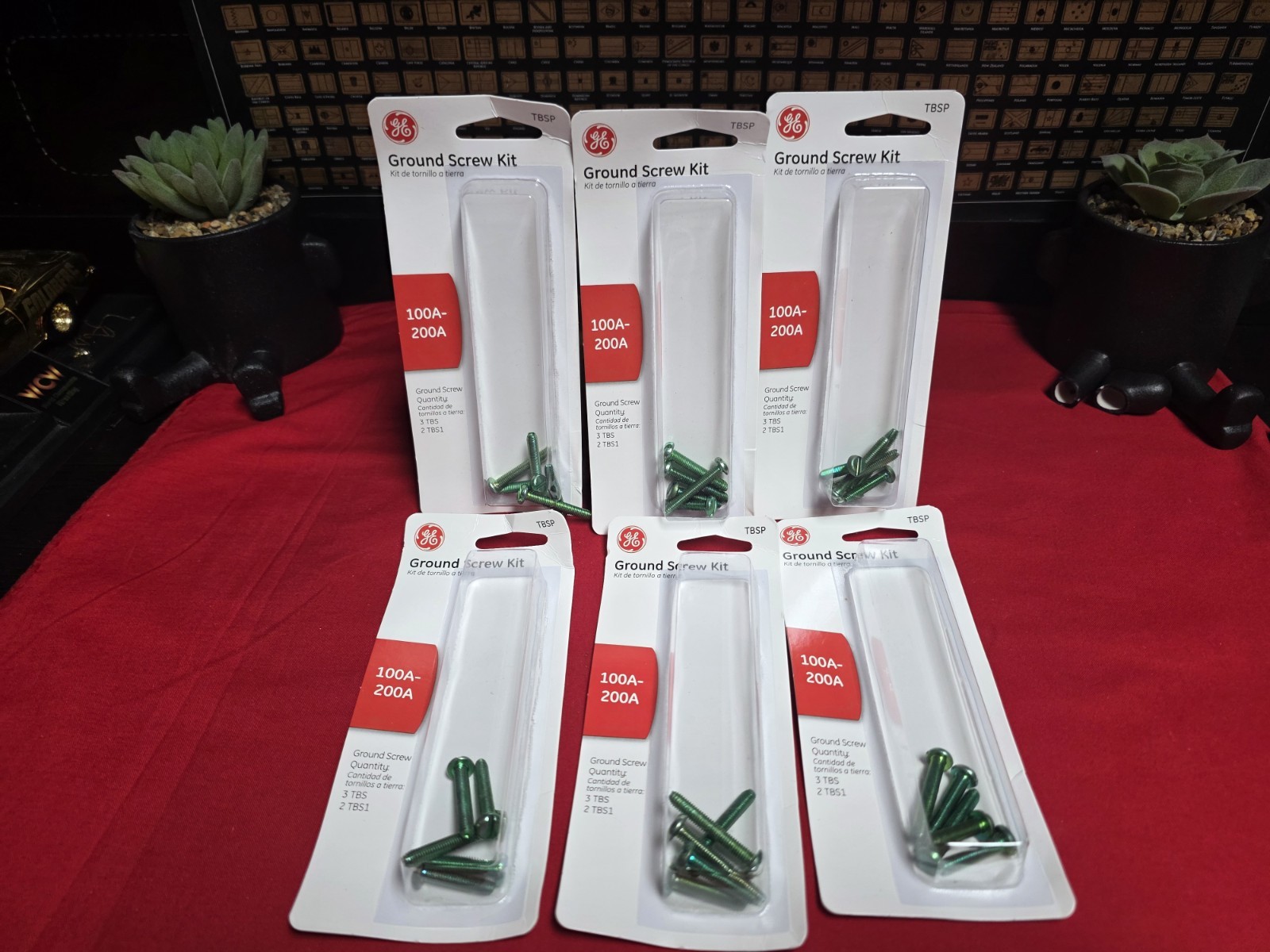 Lot Of 6 GE Electrical Bonding Grounding Screw Kit, 3 TBS, 2 TBS1 Free Shipping