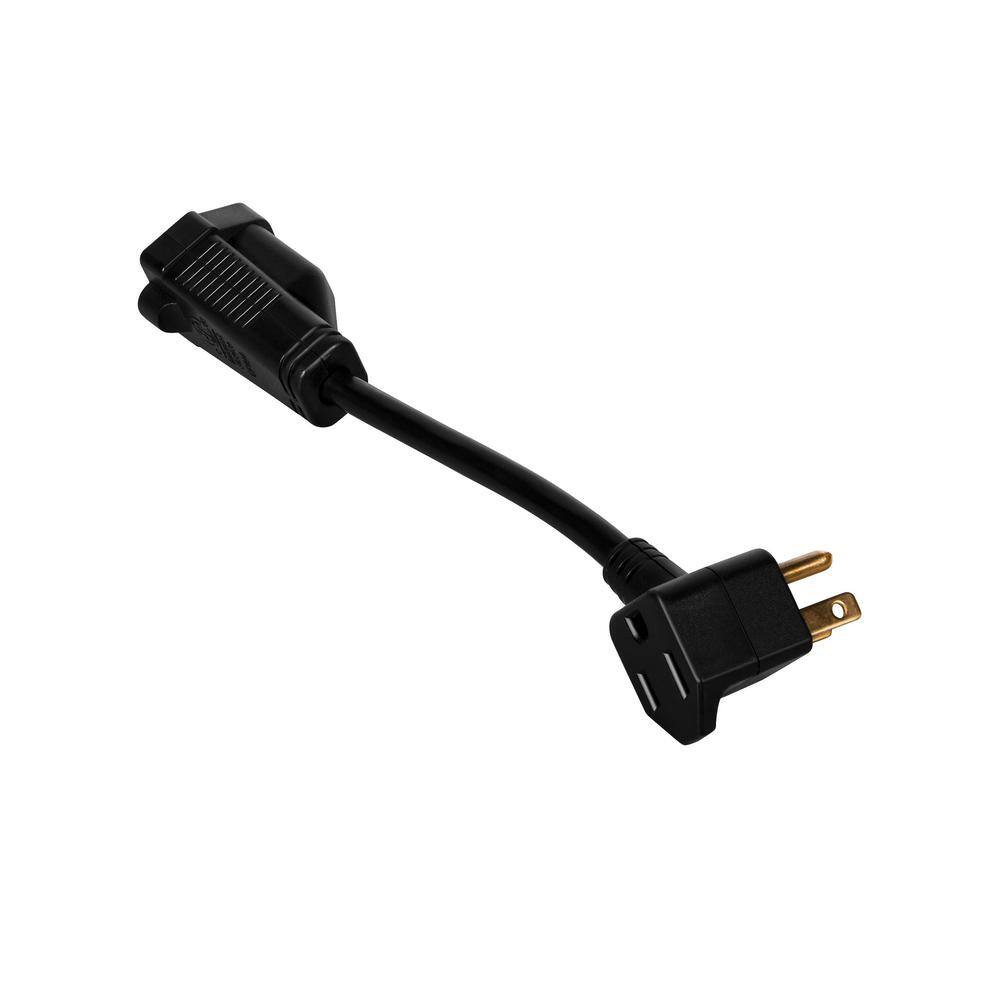 0.5 Ft. 16/3 Extension Cord, Indoor, Black (4-Pack)