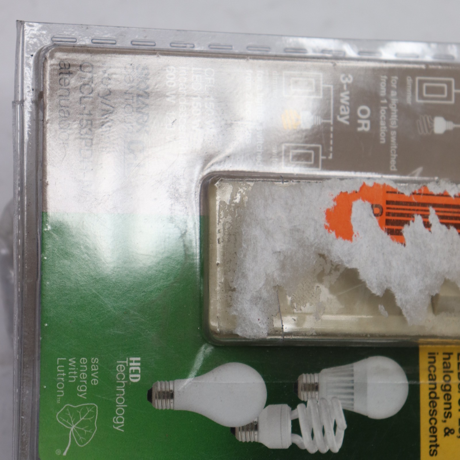 Lutron LED Dimmer Switch Ivory IP54 1-Pole/3-Way 150W CTCL-153PDH-IV