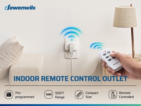 DEWENWILS Remote Control Outlet Electrical Outlet Switch, Wireless Remote Light