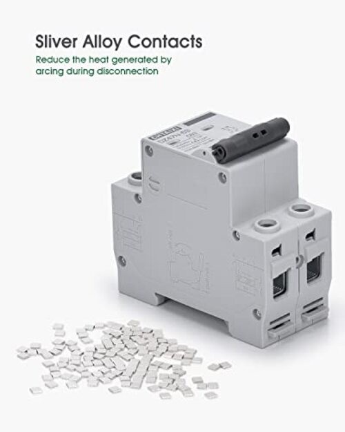 AC Miniature Circuit Breaker 120V/240V 2 Pole DIN Rail Mount Circuit 6 Amp